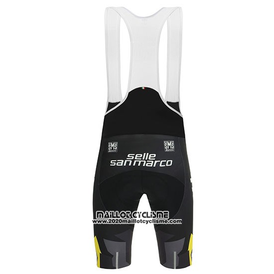 2019 Maillot Ciclismo Trek Selle San Marco Noir Jaune Manches Courtes et Cuissard